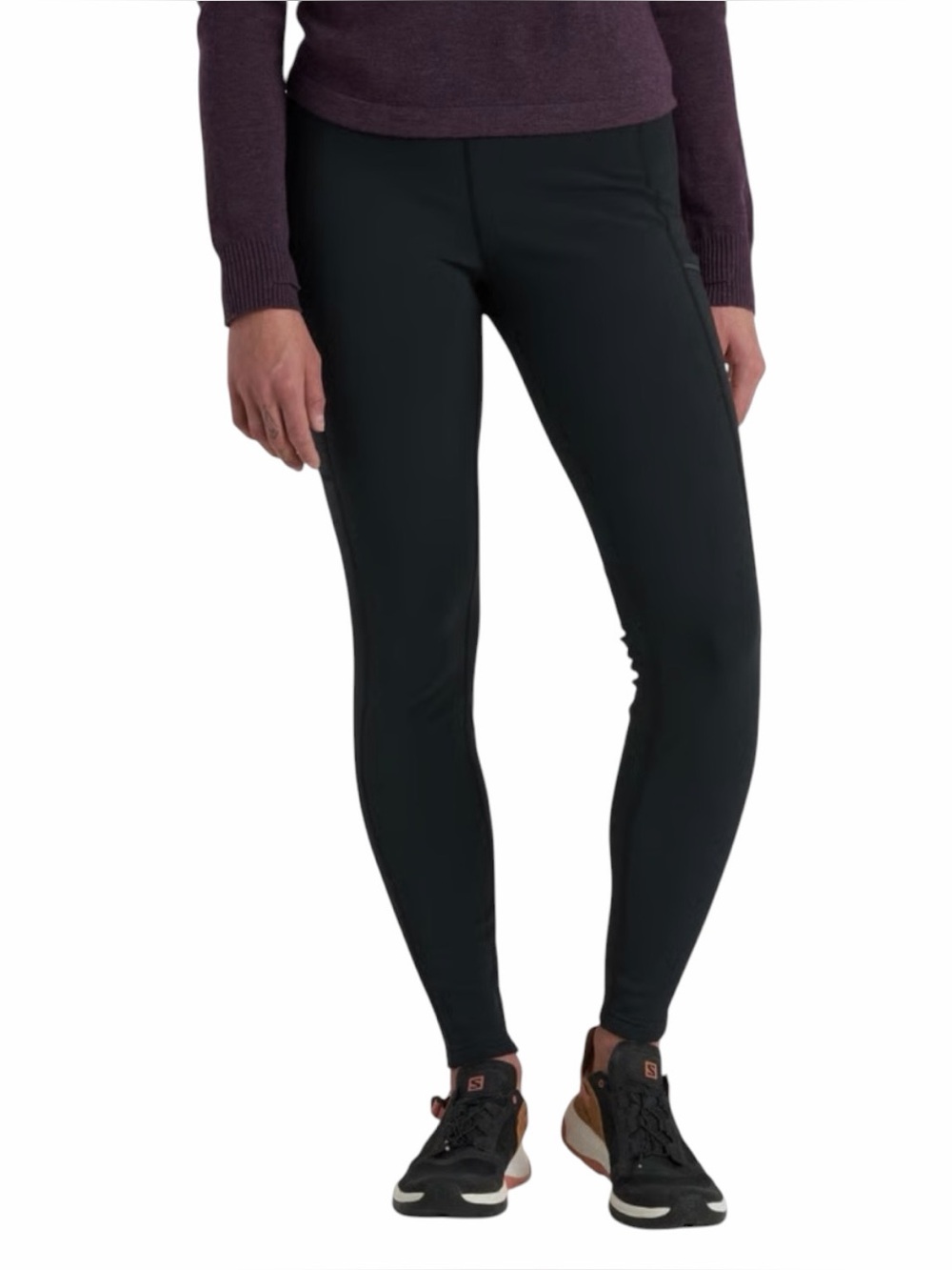 Kuhl Black Frost Softshell Fleece Lined Tight Leggings Pants size 8  #6452